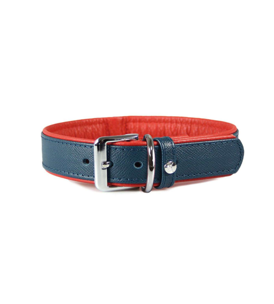 Das Lederband Halsband Firenze Opal / Flame