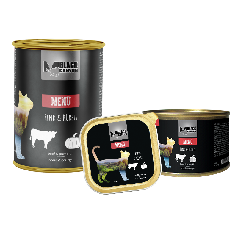 Black Canyon Cat Menu Rund met Pompoen