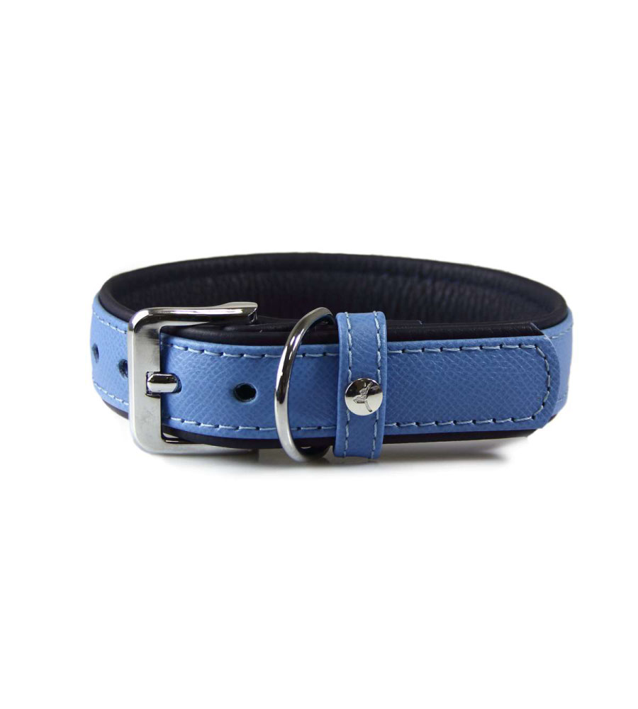 Das Lederband Halsband Azure / Oxford Blue
